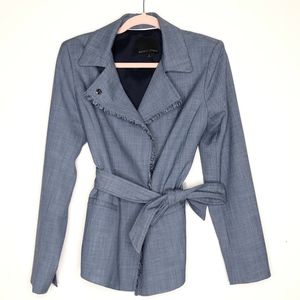 Banana Republic Blazer Fringe Blue Belted Career